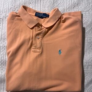 Great light salmon colored polo shirt size large